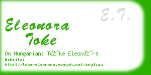 eleonora toke business card